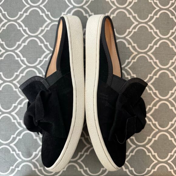 UGG Luci Bow slip-on mules black suede Women’s Size 8 Slides Minimalist Preppy - Picture 6 of 8